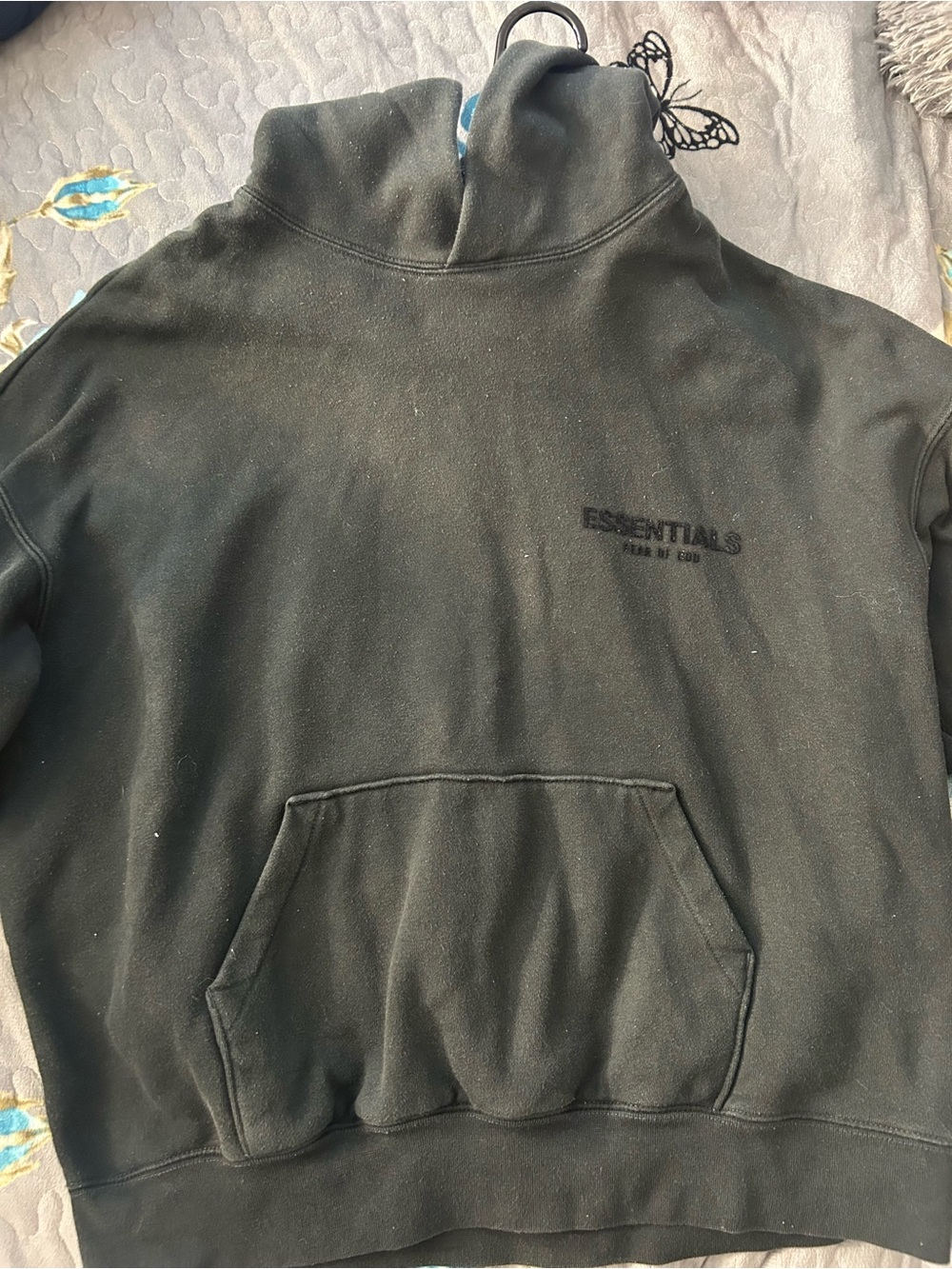 Essentials Black Turtleneck Pullover Sweatshirt